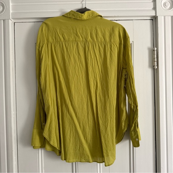 H&M Chartreuse Button-Up Shirt - Picture 2 of 3